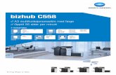 bizhub C558 - Voss Kommunikasjon - Mobil og Data · DATASHEET bizhub C558 Beskrivelser Tekniske spesifikasjoner bizhub C558 A3 multifunksjonsmaskin med 55 spm sort/hvitt og farge.