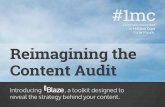 Reimagining the Content Audit€¦ · daily acti.aties. "I am 59-years-old and retired. I didni my whole to Spend my retirement on a couch listening to my brains turn to Jelly while