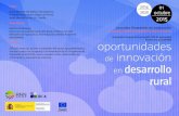 Productiva y Sostenible Objetivo: oportunidades innovación desarrollo rural · 2018-06-21 · Viceconsejero de Agricultura, Pesca y Desarrollo Rural. Junta de Andalucía. Begoña