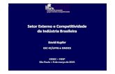 Setor Externo e Competitividade da Indústria Brasileira · Setor Externo e Competitividade da Indústria Brasileira -David Kupfer -GIC-IE/UFRJ -COSEC/FIESP -São Paulo –9 de março