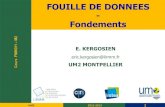 FOUILLE DE DONNEES Fondements - Text Mining · FOUILLE DE DONNEES - Fondements! E. KERGOSIEN eric.kergosien@lirmm.fr UM2 MONTPELLIER Cours UM2! 2012'2013! 1!