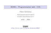 BDW1 - Programmation web - CSS · Flux Dimensions Typedeboîte Positionnementetflottant Flexbox Dimensionsd’unélément PropriétésCSSpourlesdimensions: I Hauteur(height)etlargeur(width)