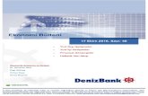 Ekonomi Bülteni - DenizBank · 2016-12-22 · 3 Yurt İçi Gelişmeler DenizBank Ekonomi Bülteni Ödemeler Dengesi, Ağustos 2016 Ağustos ayında cari denge, 1.78 milyar $ açık