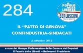 Diapositiva 1 · Il 2 settembre scorso, a Genova, Confindustria e Cgil-Cisl-Uil hanno firmato un documento congiunto che elenca le priorità per la Legge di stabilità 2013 e per
