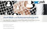 Social Media und Automobilmarketing 2018 - puls Marktforschung€¦ · puls Marktforschung GmbH Röthenbacher Straße 2 90571 Schwaig bei Nürnberg Social Media und Automobilmarketing