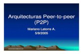 Arquitecturas Peer-to-peer (P2P) - DCCUChilenbaloian/cc50h/2005... · 2005-09-22 · Arquitecturas Peer-to-peer (P2P) Mariano Latorre A. 5/9/2005. marianolatorre@gmail.com Arquitecturas