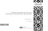 Décentralisation et limites foncières au Mali · Décentralisation et limites foncières au Mali 1 1. Introduction Au Mali, au début des années 1990, la décentralisation fut