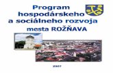 Program hospodárskeho a sociálneho rozvoja mesta Rožold.roznava.sk/portal/informacie/File/PHaSRmestaRoznava.pdf · Program hospodárskeho a sociálneho rozvoja mesta Rožňava