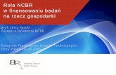 Rola NCBR w finansowaniu badań na rzecz gospodarki€¦ · a Plan na rzecz Odpowiedzialnego Rozwoju • Rozwój nauki i edukacji • Lider - program krajowy dla młodych naukowców