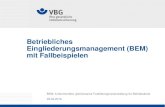 Betriebliches Eingliederungsmanagement (BEM) mit ... · 03.03.2016 BEM, A.Sommerfeld, gemeinsame Fortbildungsveranstaltung für Betriebsärzte Betriebliches Eingliederungsmanagement