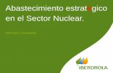 Abastecimiento estratégico en el Sector Nuclear. · Abastecimiento Estratégico en el sector nuclear español El sector nuclear español por su situación dependiente del exterior