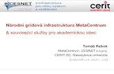 Národní gridová infrastrukturaMetaCentrum & související služby … · 2014-10-09 · • portálové služby: PBSmon ‒vlastní produkt ‒monitoring využití uzlů a diskových