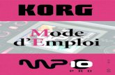 Web Mode d’Emploii.korg.com/uploads/Support/MP10-UserManual-v100-FRE...RÉGLEMENTATION FCC (pour les U.S.A. uniquement) This equipment has been tested and found to comply with the