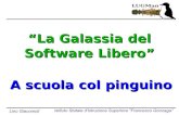 “La Galassia del Software Libero” A scuola col pinguinolugman.org/images/f/f5/GalassiaSwLibero-IstGonzaga.pdf · LibreOffice La suite per ufficio completamente libera THE GIMP,