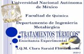 Universidad Nacional Autónoma de México Facultad de Química€¦ · Determinación de la temperatura de austenización 2 Fecha tentativa 23 de Agosto 2019 Práctica 3. Recocido