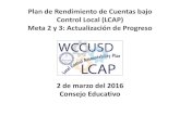 Plan de Rendimiento de Cuentas bajo Control Local (LCAP ...€¦ · Diseño Universal para Aprendizaje (UDL) • Entrenamiento UDL para instructores por medio de CAST 20 equipos escolares:
