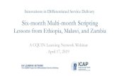 Six-month Multi-month Scripting - CQUIN · Visit Spacing & Multi-month Scripting (MMS) • Many countries have moved to multi-month ART prescribing • Fewer have moved to multi-month