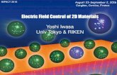 Electric Field Control of 2D Materials - lptmslptms.u-psud.fr/impact2016/files/2016/10/Iwasa.pdf · Electric field effects in 2D materials 3 100 ~ 101 nm 100 ~ 101 mm Transverse electric