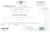 CERTIFICATO N. OHS-2043 CERTIFICATE No. I.S.A.C. S.R.L. · BS OHSAS 18001:2007 PRODUCTION OF STEEL PARTS BY MANUFACTURING OF ... La validità del presente certificato è subordinata