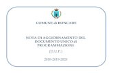 COMUNE di RONCADE NOTA DI AGGIORNAMENTO DEL … › public › documenti › ... · comune di roncade nota di aggiornamento del documento unico di programmazione (d.u.p.) 2018-2019-2020