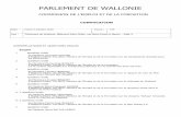 PARLEMENT DE WALLONIE · sur l'état d'avancement de la réforme des aides à la promotion de l'emploi (APE) 17 question orale ... Ministre de l'Emploi et de la Formation sur les