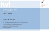 Vorlesung Open Data Open Data Journalism · Open Data > 07: Open Finance und Participatory Budgeting FS 2018 1 Vorlesung Open Data Open Finance Termin 7, 12. April 2018 Dr. Matthias