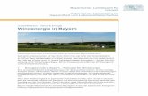 Windenergie in Bayern · Windenergie in Bayern 2 Bayerisches Landesamt für Umwelt 2018 1.1 Ziele Zentrales Ziel des Bayerischen Energieprogramms ist es, eine sichere, bezahlbare