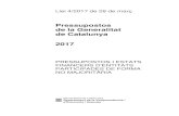 Pressupostos de la Generalitat de Catalunya 2017aplicacions.economia.gencat.cat/wpres/2017/pdf/VOL_L_EFP.pdf · 2017-03-31 · Consorci Institut Català del Suro IU Cons. 7285 Consorci