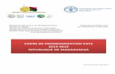 Madagascar: Cadre de programmation pays 2014-2019 ... › 3 › a-bp622f.pdf · stratégies nationales de développement Agricole, de Sécurité Alimentaire et de Nutrition, ... 1.3