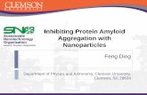 Inhibiting Protein Amyloid Aggregation with Nanoparticlessusnano.org/SNO2016/pdf/feng ding NP-Amyloid-SNO2016.pdfInhibiting Protein Amyloid Aggregation with Nanoparticles. Protein