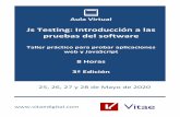 Js Testing: Introducción a las pruebas del software · - Pruebas de aplicaciones web con Puppeteer. - Automatización, web scraping y rendimiento. 2. Functional Functional - Pruebas