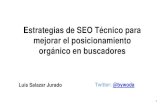 Estrategias de SEO Técnico para mejorar el posicionamiento ...€¦ · Estrategias de SEO Técnico para mejorar el posicionamiento orgánico en buscadores Luis Salazar Jurado Twitter:
