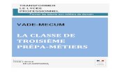 LA CLASSE DE TROISIÈME PRÉPA-MÉTIERSmaths-sciences.spip.ac-rouen.fr › IMG › pdf › vade-mecum-prepa_meti… · La « découverte professionnelle des métiers et des formations
