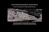 HOHENHEIMER GÄRTEN · Samenverzeichnis 2015, Desiderata 2016 Hohenheimer Gärten 1 Hohenheim gehört zu Stuttgart in Baden-Württemberg und liegt im milden mittleren Neckarraum.