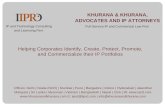 KHURANA & KHURANA, ADVOCATES AND IP ATTORNEYS … · Helping Corporates Identify, Create, Protect, Promote, and Commercialize their IP Portfolios Offices: Delhi | Noida (NCR) ...