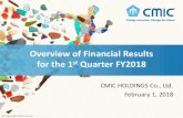 Overview of Financial Results for the 1st Quarter FY2018 · CSO Business Provision of comprehensive commercial solution that combines various services Healthcare Business Launched
