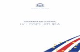 PROGRAMA DO GOVERNO IX LEGISLATURA - ICIEG · condições de vida dos cabo-verdianos, com enfoque na inserção das classes mais desfavorecidas, na sua felicidade, na sua prosperidade