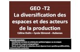 GEO -T2 La diversification des espaces et des acteurs de la … › ... · 2020-03-30 · GEO -T2 La diversification des espaces et des acteurs de la production Céline Dulin–lycée