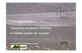 Assessing temporal variability in habitat quality for ... · Assessing temporal variability in habitat quality for vicuñas.in habitat quality for vicuñas Jerry Lakerand ParivashLumsdon.