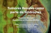 Tumores Renales como parte de Síndromes - … › sites › default › files › actuali...• Tumores renales 15% unilateral, multifocal y Mixtos • IMHQ Alta agresividad Alta
