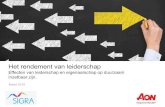 Het rendement van leiderschap - SIGRA · Transformationeel leiderschap Het gaat om het bevorderen van de inspiratie en motivatie van medewerkers om ... Goed leiderschap: • Geeft