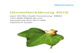 nach EG-Öko-Audit-Verordnung / EMAS 1221/2009 (EMAS III ...€¦ · allen weiteren interessierten Parteien zeitnah und barrierefrei kommunizieren. VESTOLIT GmbH - Umwelterklärung