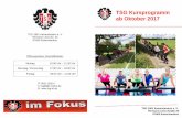 TSG Kursprogramm ab Oktober 2017...11 x 1 Stunde Vorsaal Halle 1 20,00 € / 40,00 € Pilates meets Faszientraining (Nr: 04/26/17) Klassische Pilatesübungen in Kombination mit Releasetechniken