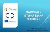eTwinning – vstupná brána Erasmus · Twinspace Získať národnú aj európsku značku kvality . . . PROFESIONÁLNY ROZVOJ . MEDZINÁRODNÉ PODUJATIA . KOMU JE ETWINNING URENÝ