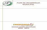 PLAN DE DESARROLLO MUNICIPAL€¦ · a nuestro distrito municipal, una cualiicada agenda de trabajo convertida en Plan de Desarrollo Municipal Fredonia para Todos con vigencia 2020