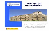 Boletín n. 1 enero-marzo9b1646... · 3 NOVEDADES BIBLIOGRÁFICAS MONOGRAFÍAS 1. Archivo General de Castilla y León Guía de los archivos de Castilla y León . - [Valladolid] :