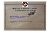 Méthodes de calibration anémo- barométriques sur un F-16avec l’éloignementoule temps) Présentation comité Essais 3AF –20 mars 2014. Référence atmosphérique • Mappage