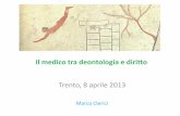 Trento, 8 aprile 2013 - biodiritto.org€¦ · B.Deontologia “TRA” diritti inter-individuali :l’informazione al “ittadino” l’elemento hia Àe • Art. 33 - Informazione