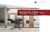LISTE DE PRIX BRUNEX BLOCTOOL HAWA SUONO · 2019-02-19 · Ensemble ferrures Hawa Suono 1101 à 1400 mm 1.325,- ... pour portes intérieures BLOCTOOL HAWA SUONO 7 BRUNEX BLOCTool