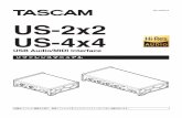 US-2x2/US-4x4 Reference Manual - TASCAM (日本) · 2016-03-29 · tascam us-2x2/us-4x4 3 第1章 はじめに 本機の概要 0.24ビット／96khzのオーディオインターフェイスを搭載